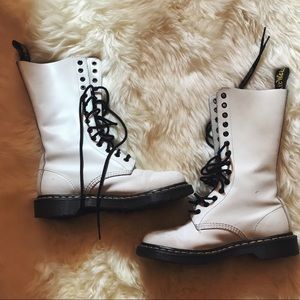 White High-top Dr. Martens